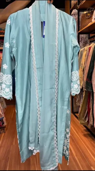 Pakistani Original Hayat’s Embroidered Stitched Cotton 3Pcs _ Mint 